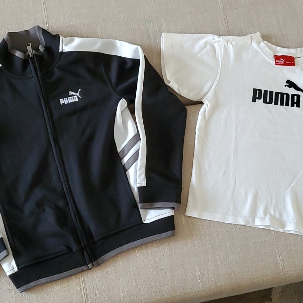 Boys Puma Track jacket and tshirt size 6/7